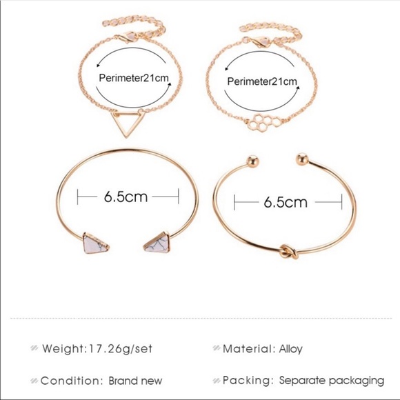 *HOST PICK* Dainty bracelet/bangle 4 piece set - Picture 4 of 5